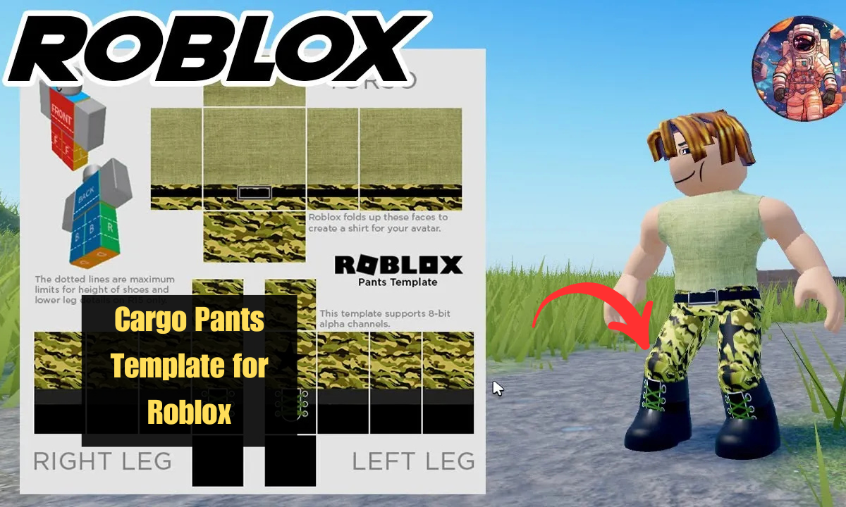 Cargo Pants Template for Roblox